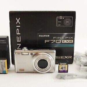 FUJIFILM FinePix F70 EXR Silver In Box With 4GB SDHC Card